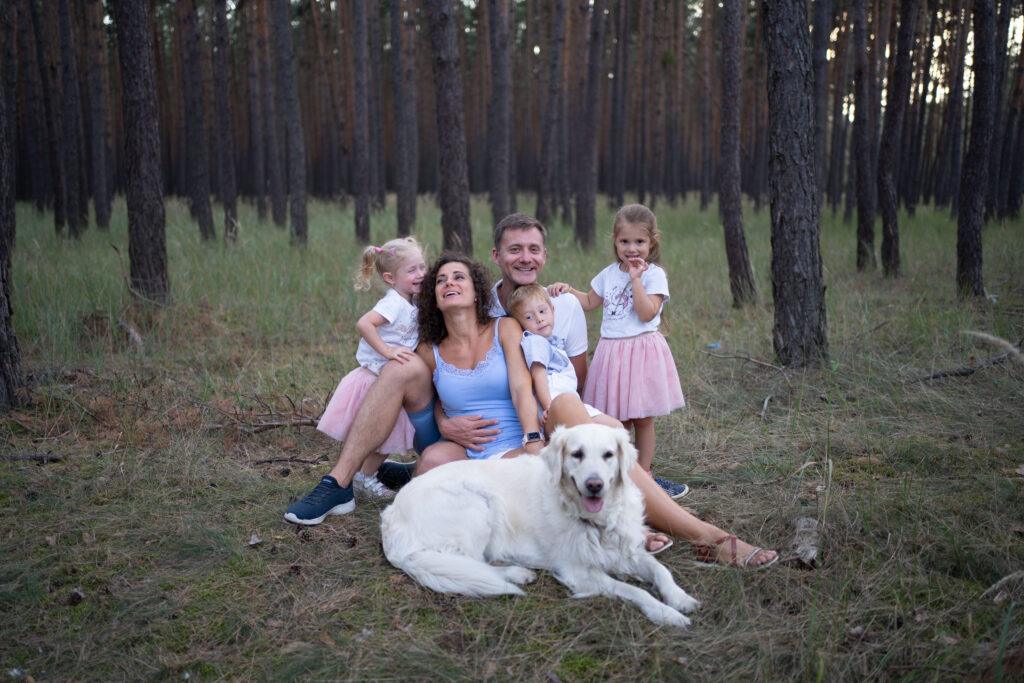 Lenka Siklienková s rodinou